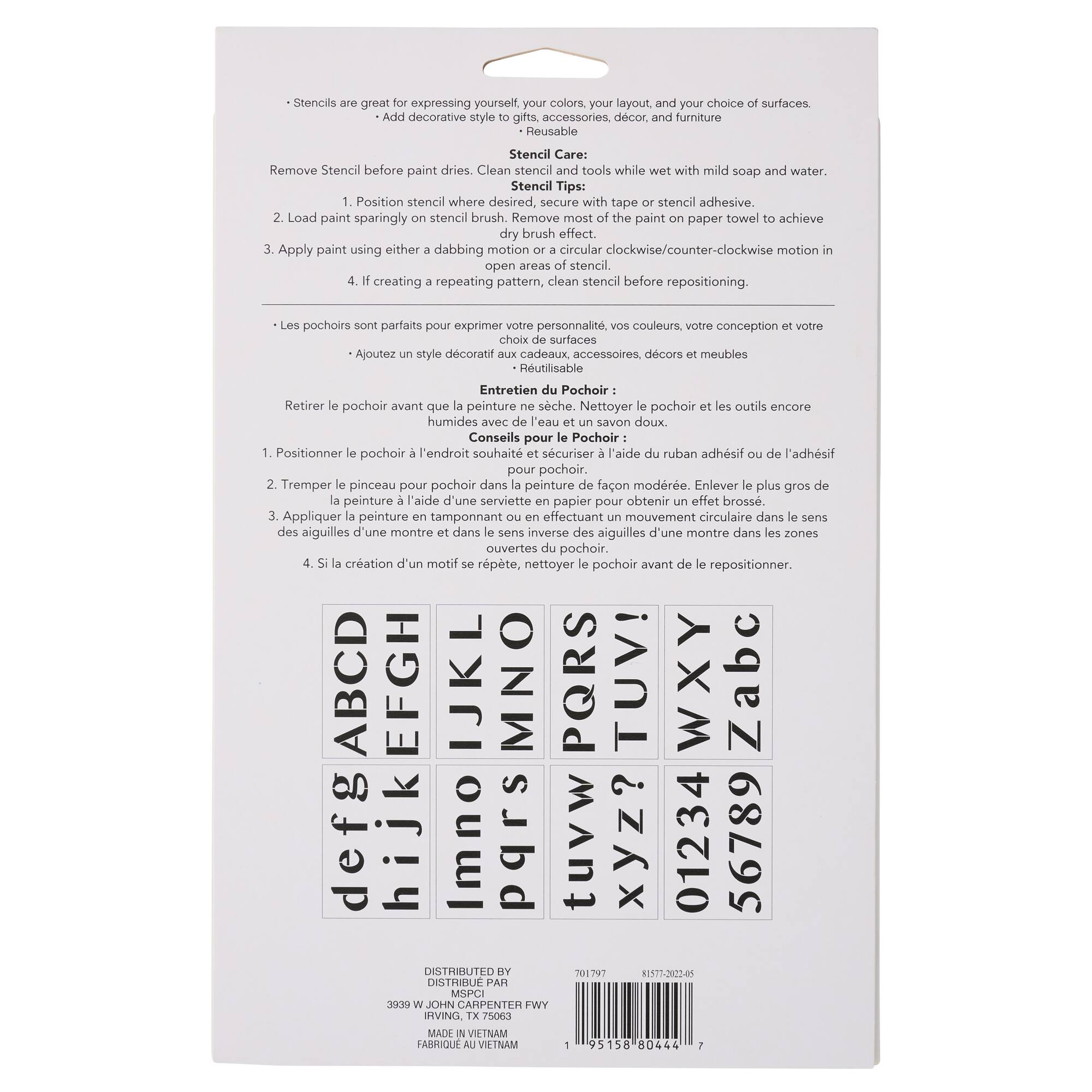 2" Modern Sans Serif Alphabet Stencils by Craft Smart®